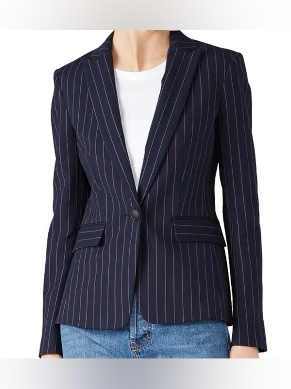 Navy Striped Rag & Bone Blazer